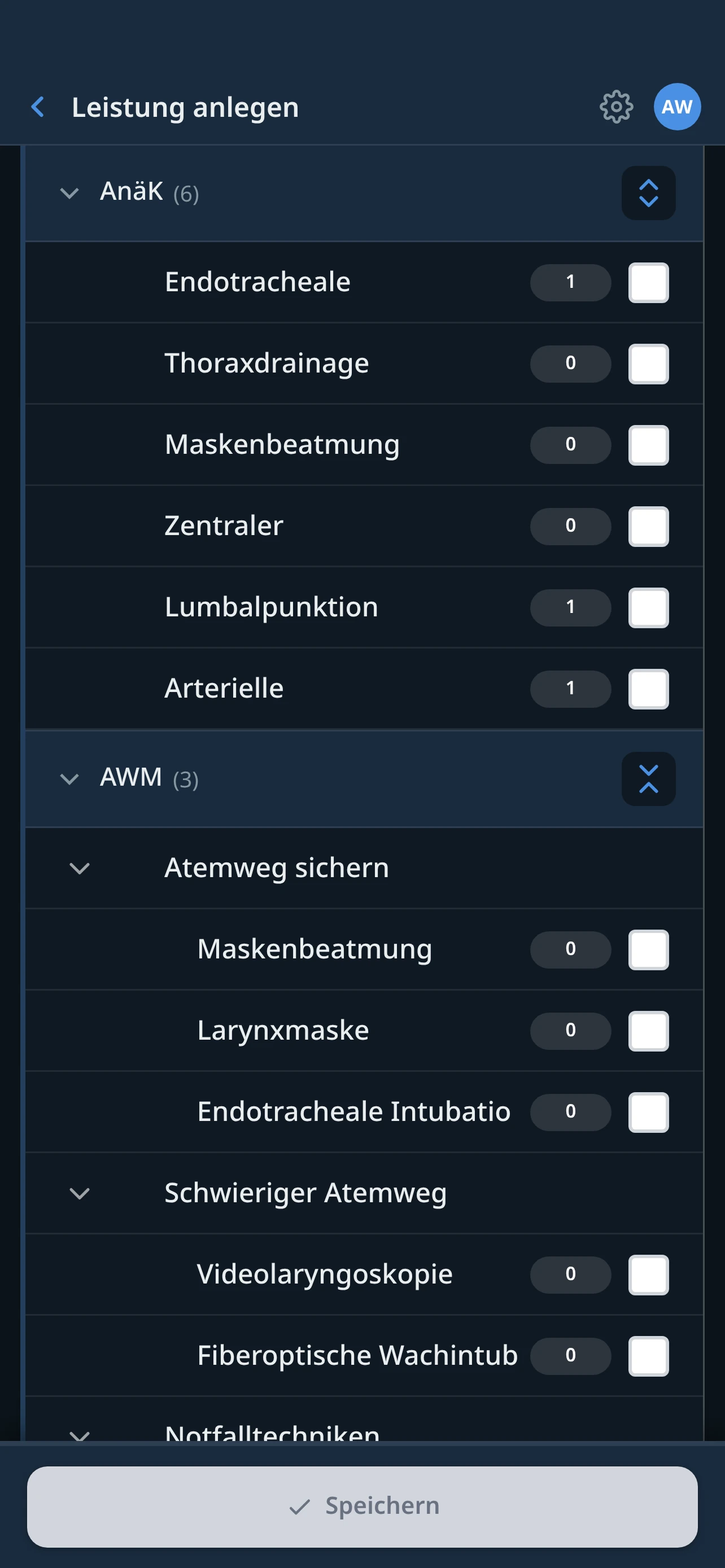 WDoku Leistungssuche im Katalog
