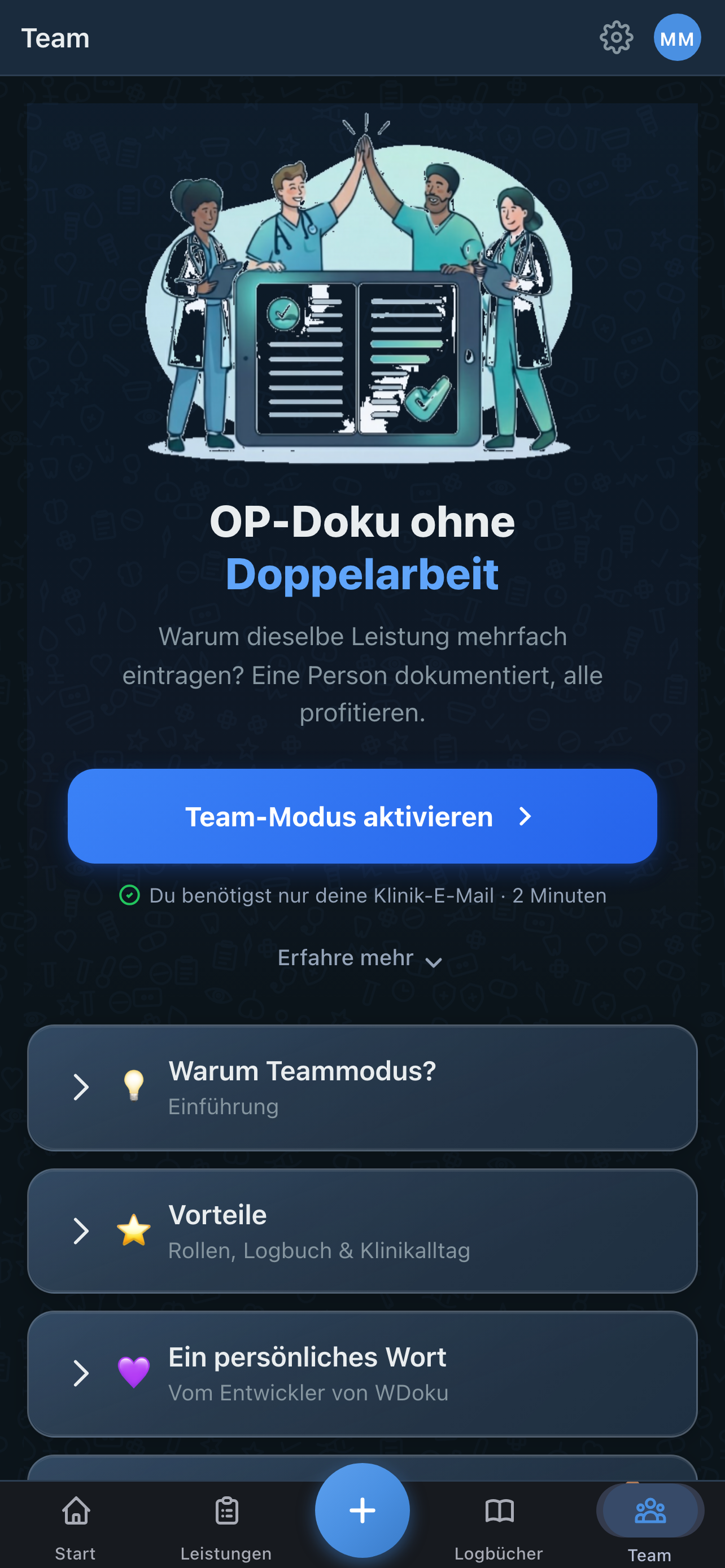 WDoku Team-Tab
