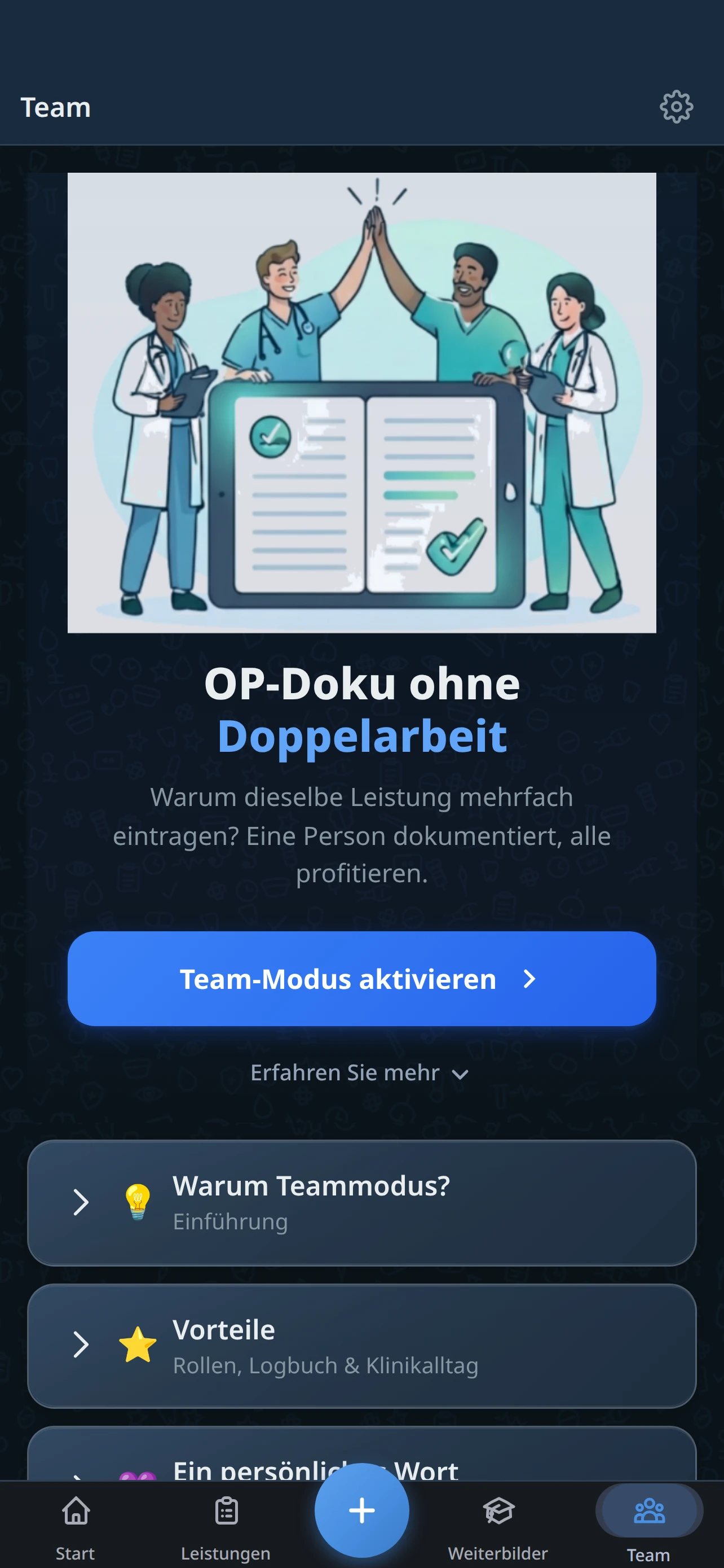 WDoku Team-Tab