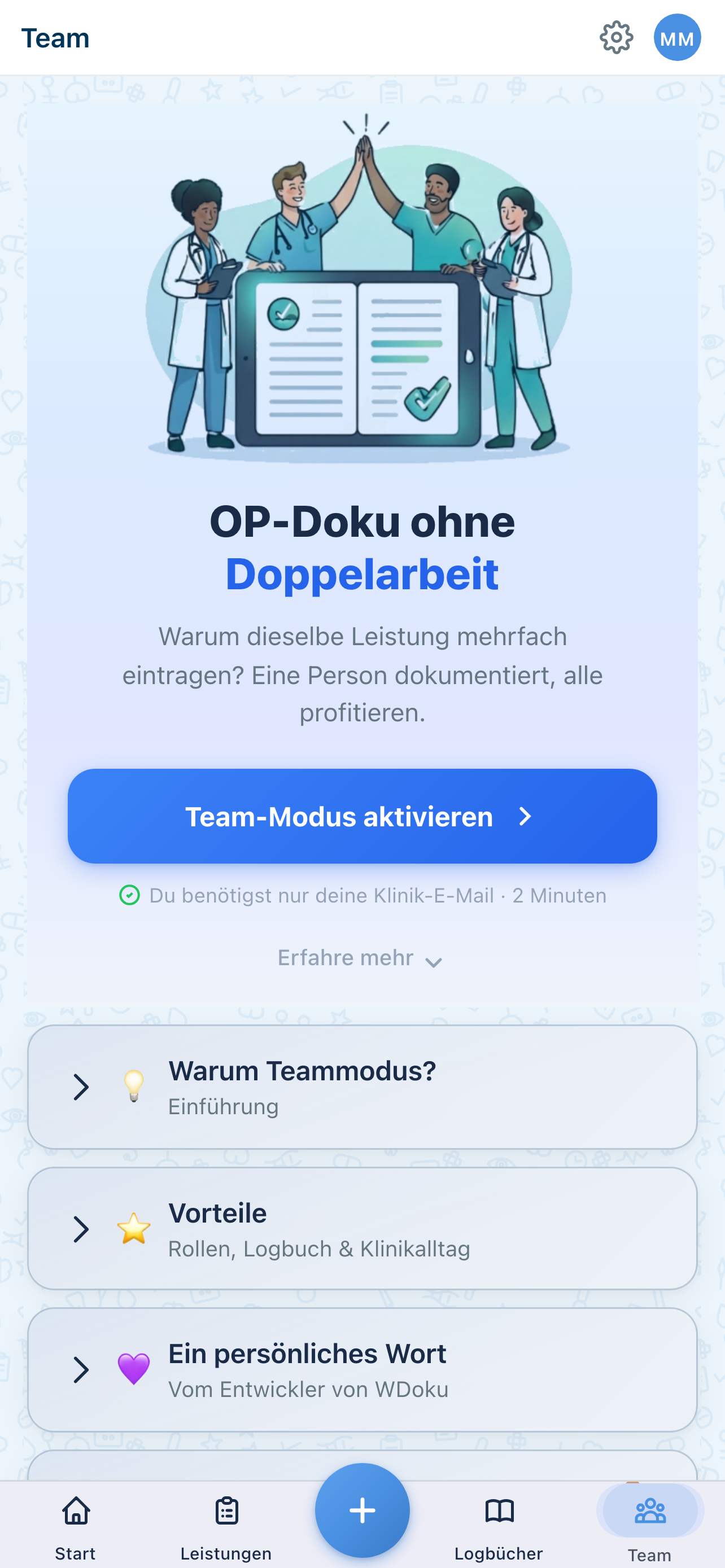 WDoku Team-Tab