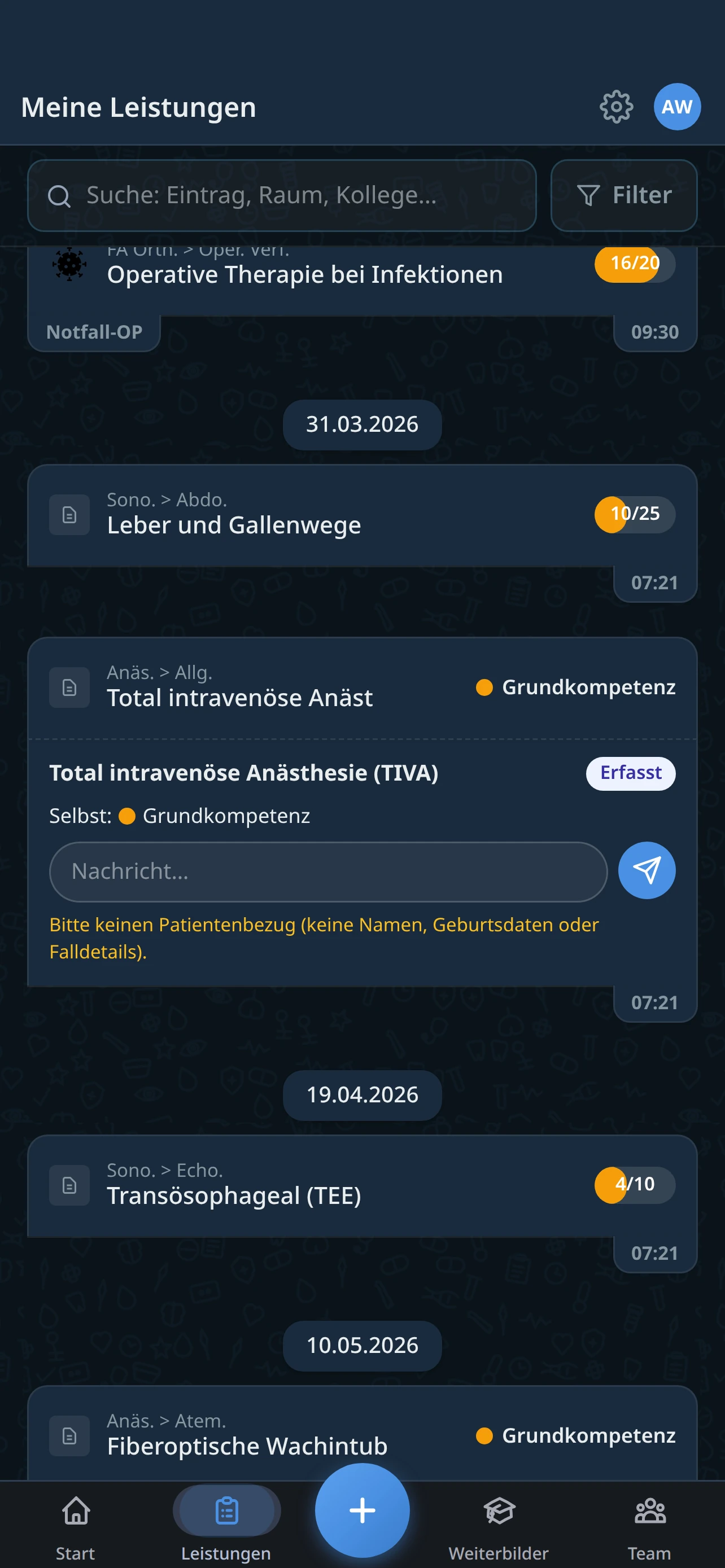Vidierte Kompetenz mit Kommentar des Vidierers und Antwort des Arztes