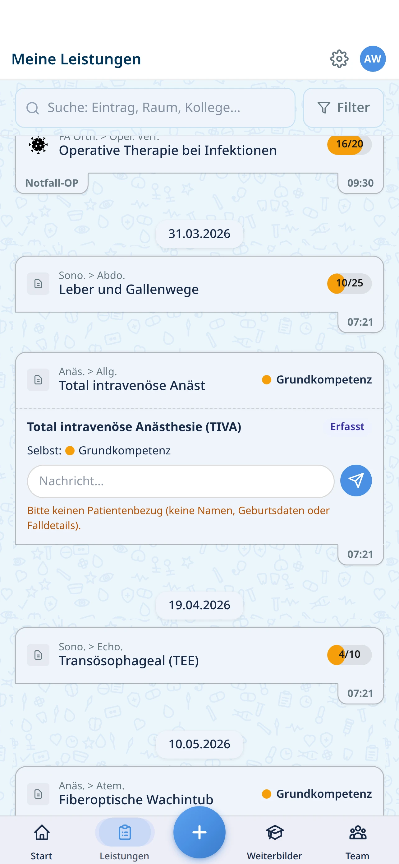 Vidierte Kompetenz mit Kommentar des Vidierers und Antwort des Arztes