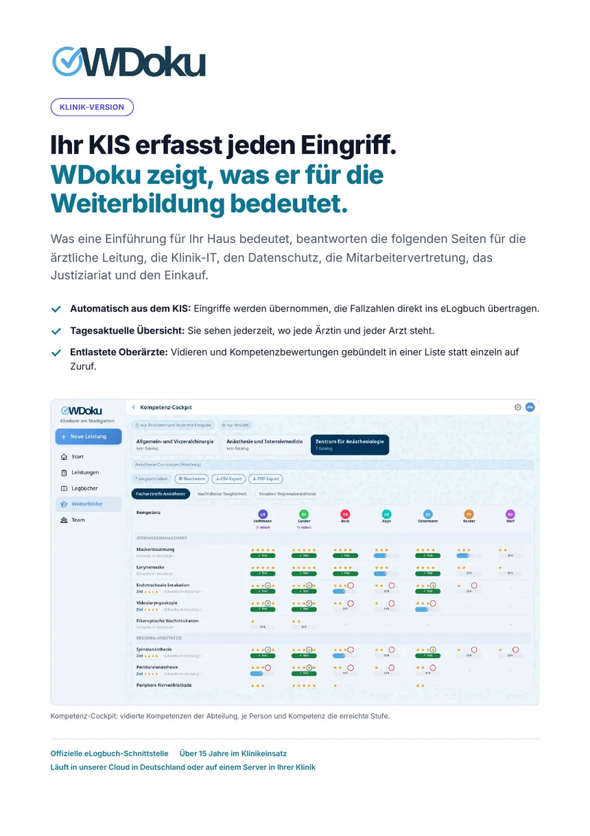 Titelseite der WDoku-Informationsbroschüre